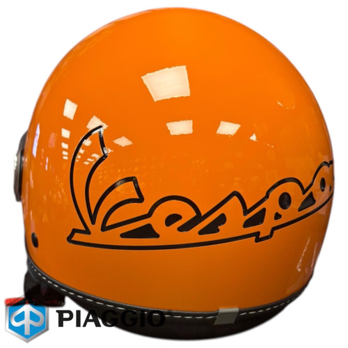 کلاه کاسکت وسپا نارنجی براق اورجینال پیاجیو سایز L