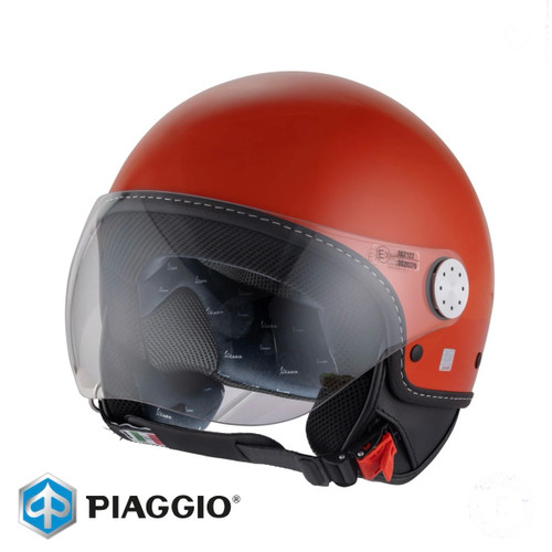 کلاه کاسکت وسپا قرمز مات اورجینال پیاجیو سایز L , XL