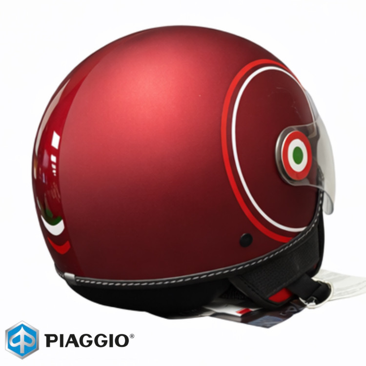 کلاه کاسکت وسپا زرشکی مات اورجینال پیاجیو سایز L