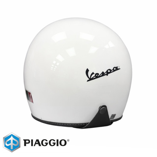 کلاه کاسکت وسپا سفید براق بدون طلق اورجینال پیاجیو سایز L