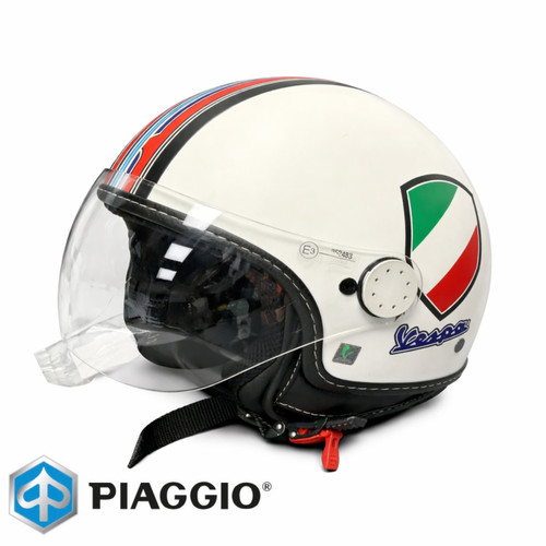 کلاه کاسکت وسپا سفید پرچم ایتالیا V Stripes