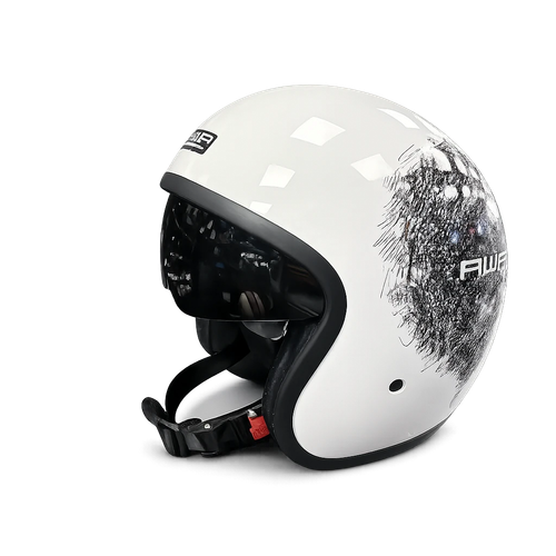 کلاه کاسکت برند AWA بدون طلق همراه عینک دودی