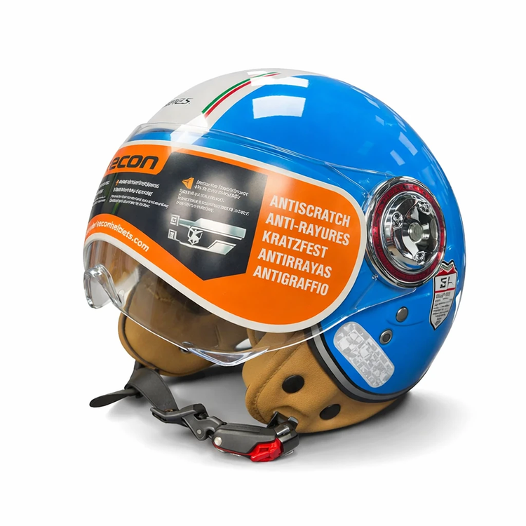 کلاه کاسکت بدون فک اسکوتری Beon بیون آبی براق