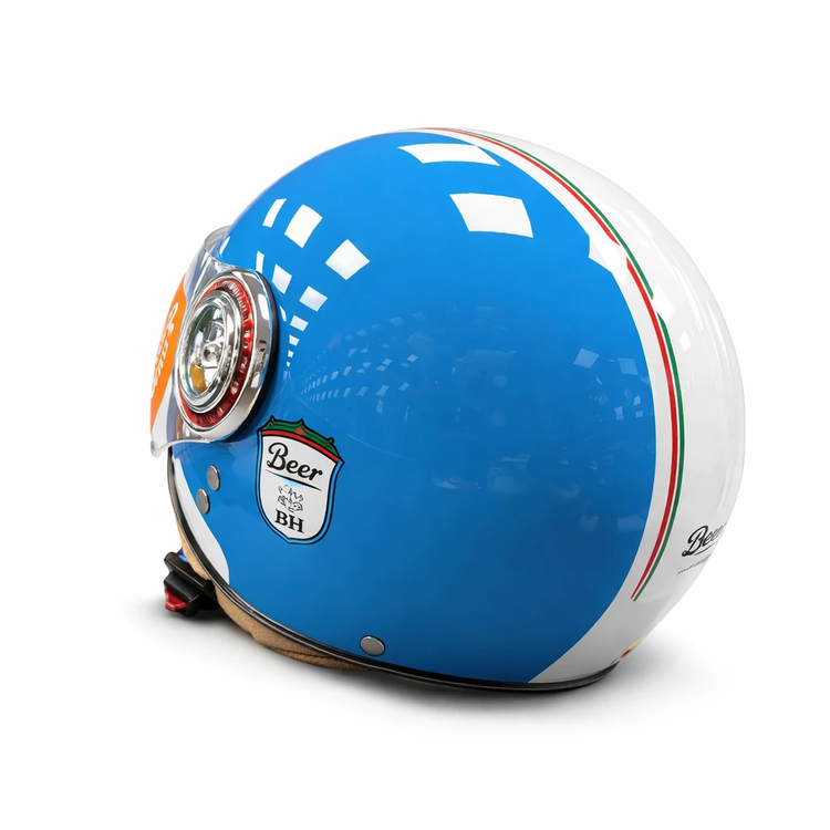 کلاه کاسکت بدون فک اسکوتری Beon بیون آبی براق