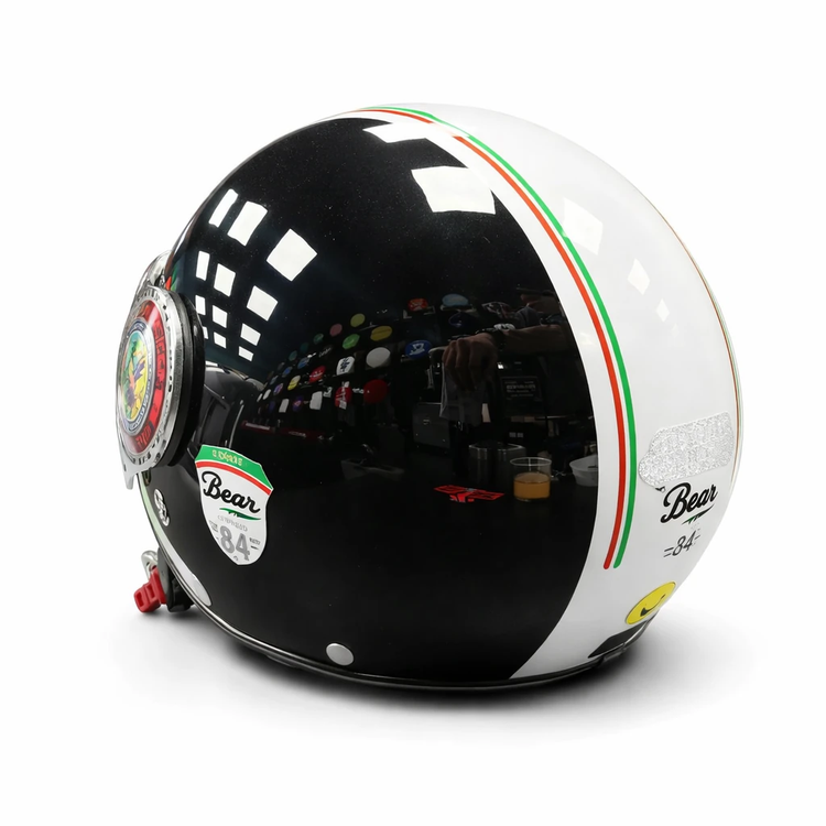 کلاه کاسکت بدون فک Beon بیون مشکی براق سایز M , L