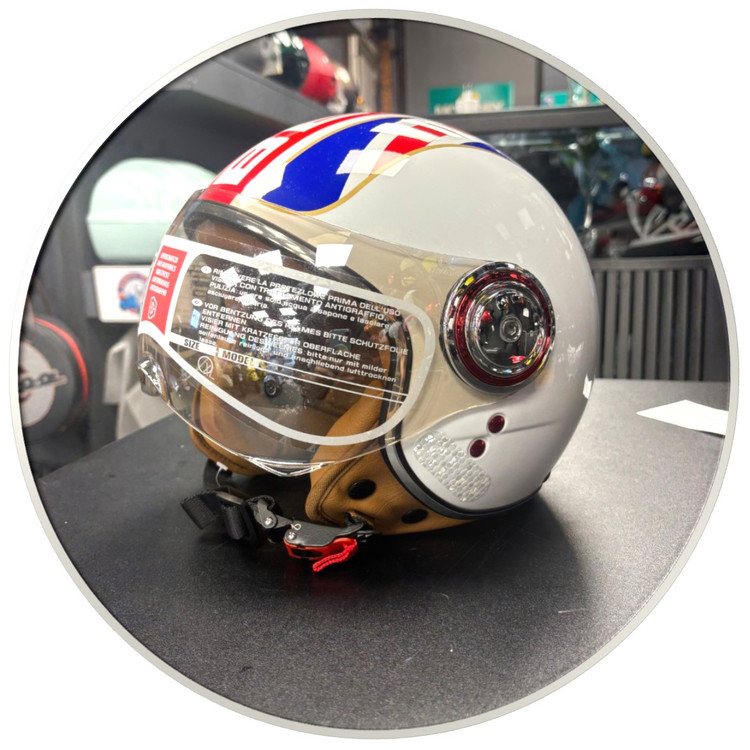 کلاه کاسکت بدون فک Beon بیون سفید براق سایز XL