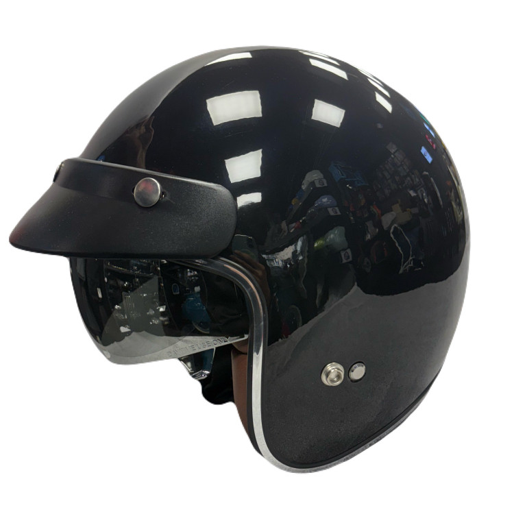 کلاه کاسکت راپیدو Rapido مشکی براق سایز XL , XXL