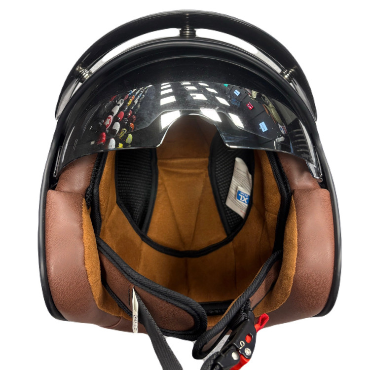 کلاه کاسکت راپیدو Rapido مشکی براق سایز XL , XXL