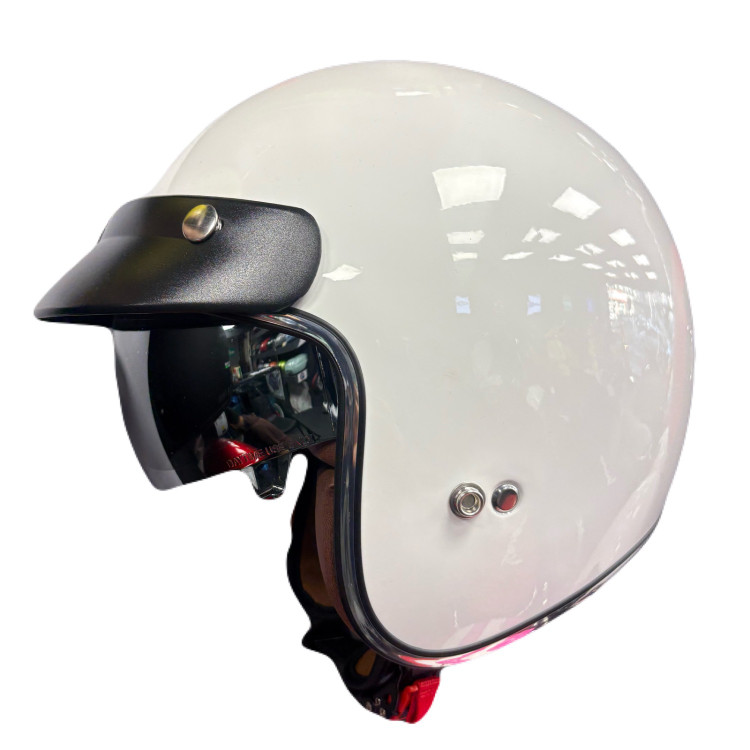 کلاه کاسکت راپیدو RAPIDO بدون فک سفید براق