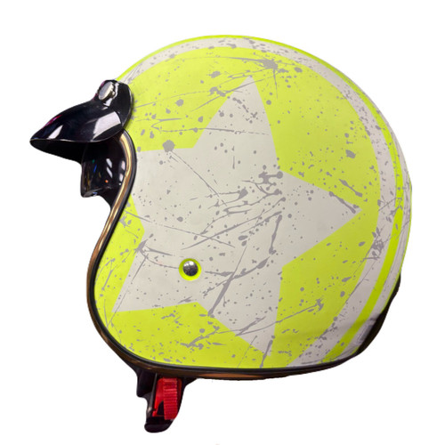 کلاه کاسکت DA1 بدون فک زرد طرحدار