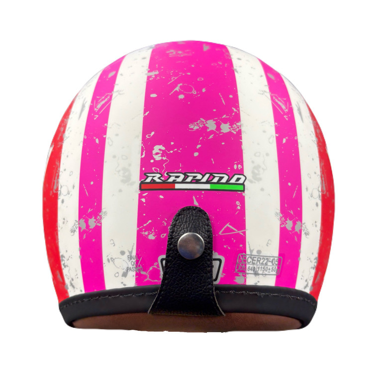 کلاه کاسکت راپیدو Rapido بدون فک قرمز طرحدار