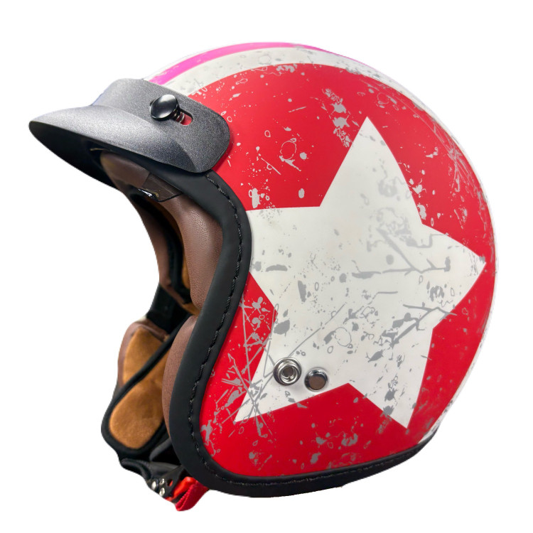 کلاه کاسکت راپیدو Rapido بدون فک قرمز طرحدار