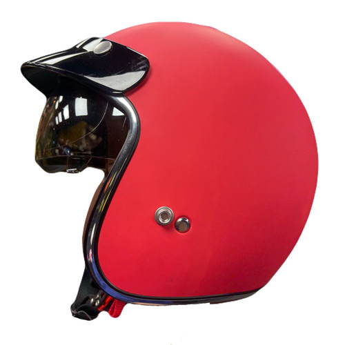 کلاه کاسکت راپیدو Rapido بدون فک قرمز مات