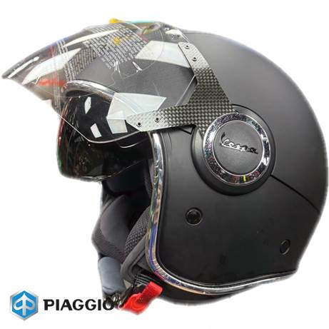 کلاه کاسکت وسپا مشکی مات مدل VJ