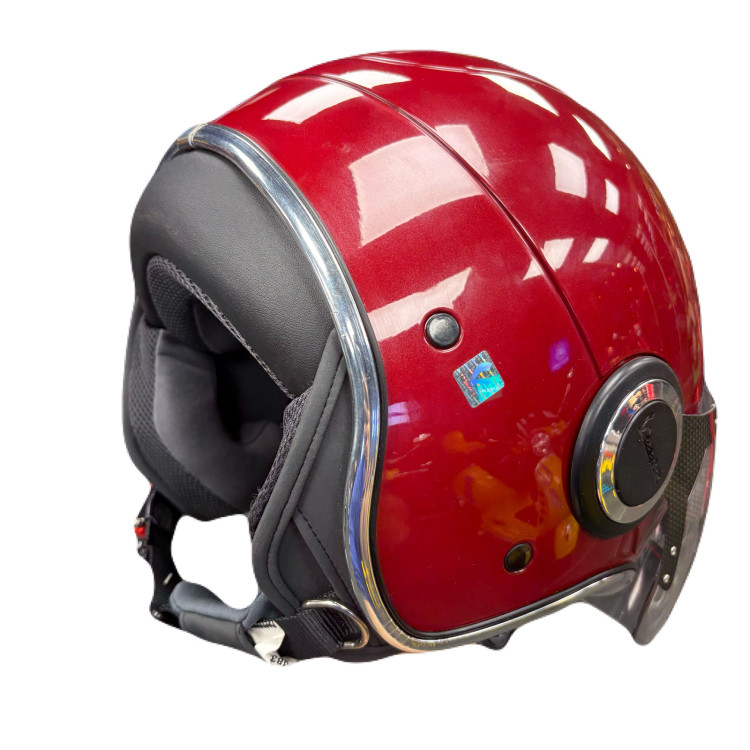 کلاه کاسکت وسپا زرشکی براق مدل VJ