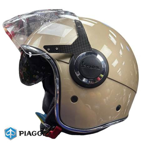 کلاه کاسکت وسپا طلایی ( بژ براق ) مدل VJ