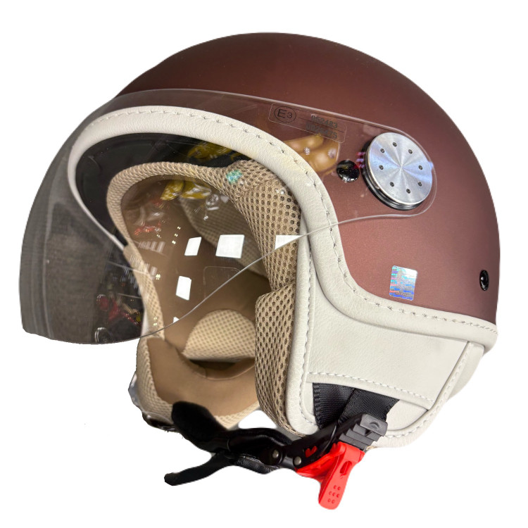 کلاه کاسکت وسپا قهوه ای 50درجه اورجینال پیاجیو