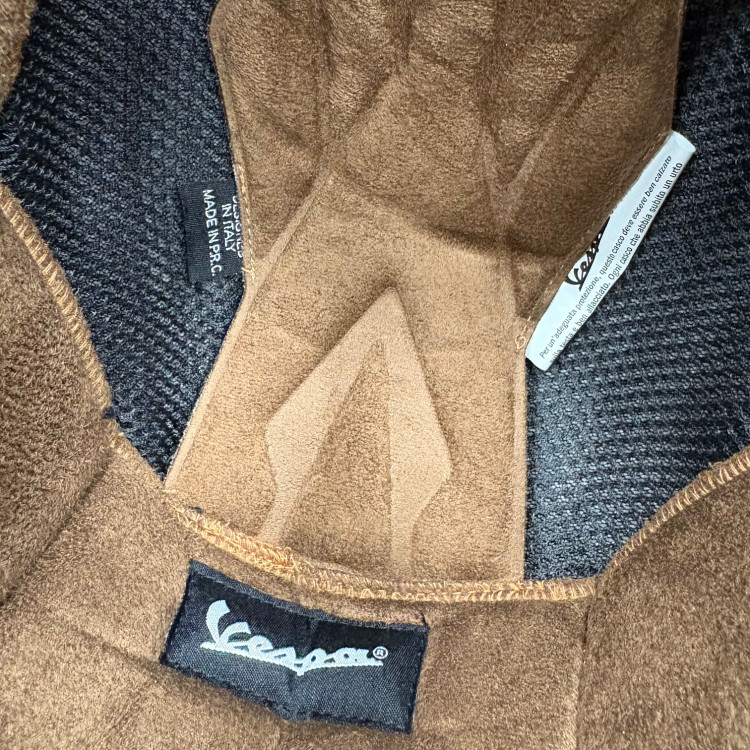 کلاه کاسکت وسپا قهوه ای 50درجه اورجینال پیاجیو