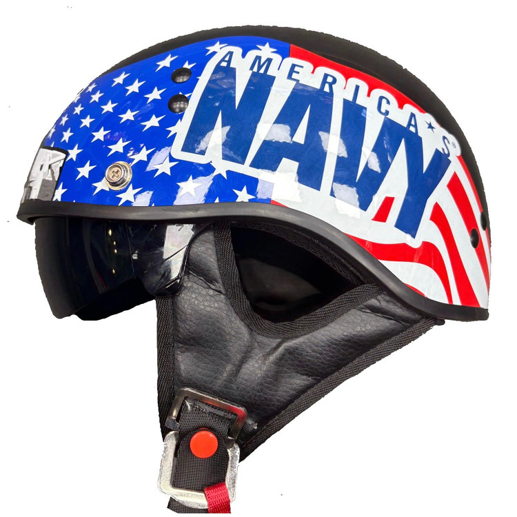 کلاه کاسکت نیمه سایز M مشکی طرحدار