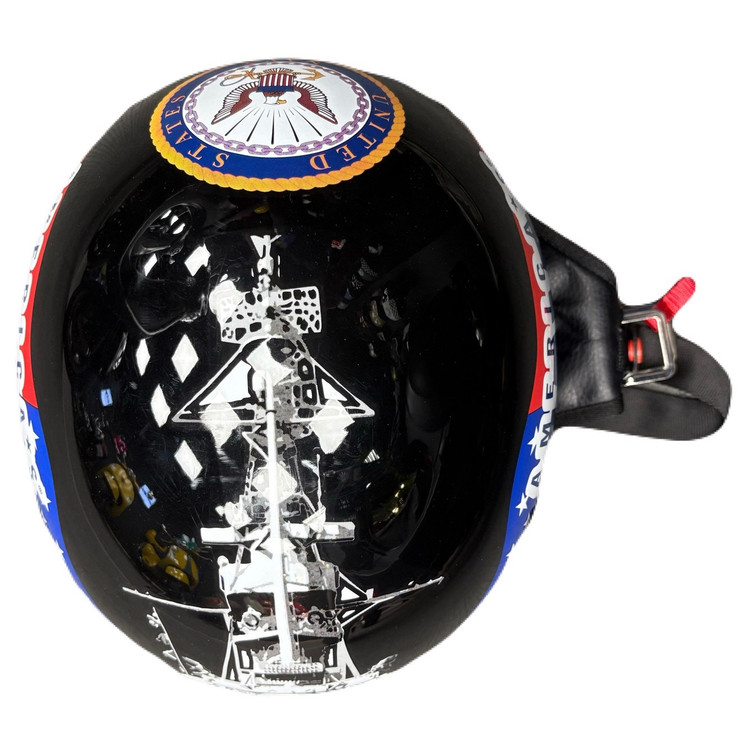 کلاه کاسکت نیمه سایز M مشکی طرحدار