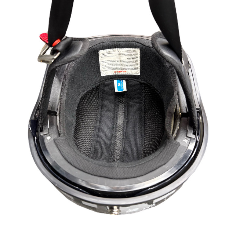 کلاه کاسکت نیمه سایز M مشکی طرحدار