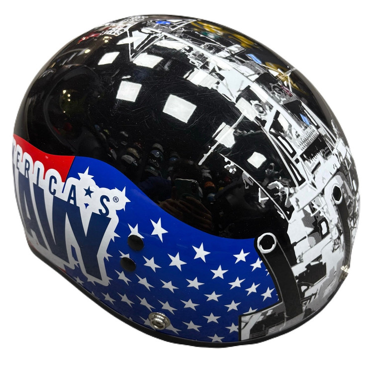 کلاه کاسکت نیمه سایز M مشکی طرحدار