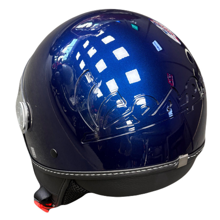 کلاه کاسکت وسپا سرمه ای براق اورجینال پیاجیو سایز M , L , XL