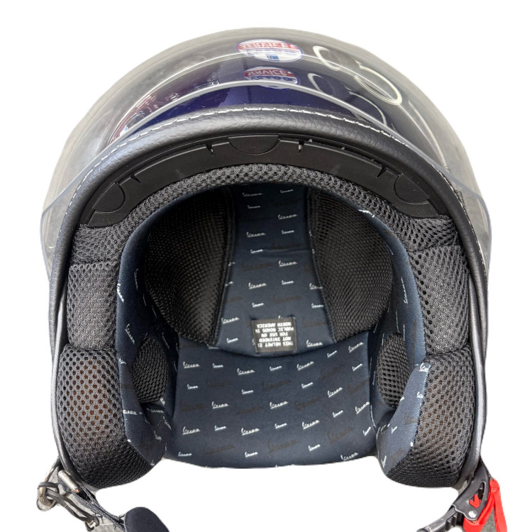 کلاه کاسکت وسپا سرمه ای براق اورجینال پیاجیو سایز M , L , XL